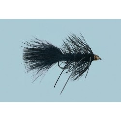 Conehead Black Rubber Leg Bugger Weighted