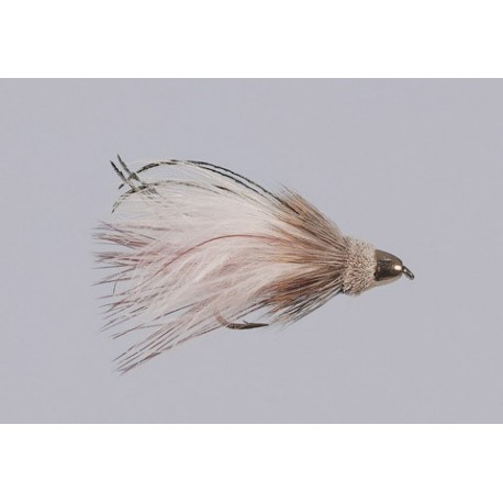 Conehead White Marabou Muddler Weighted