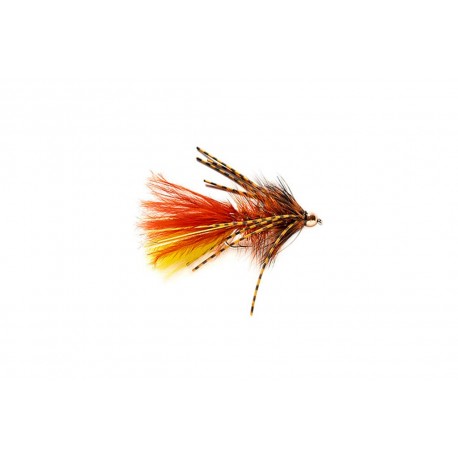 Rubber Leg Bugger Brown & Yellow (Tungsten Bead Head)