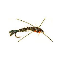 Double Orange Bead Peacock Stone