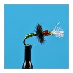 Glass Bead Rojo Midge Olive