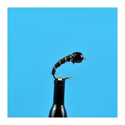 Glass Bead Zebra Midge Black Glass Bead Zebra Midge Black