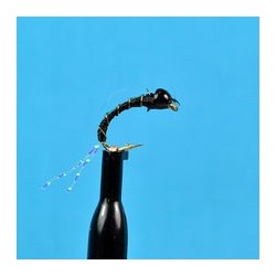 Glass Bead Zebra Midge Black