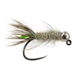 Ales Peeping Caddis Lime Jig
