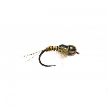 Olive Quill Nymph Black (Tungsten Bead Head) Barbless