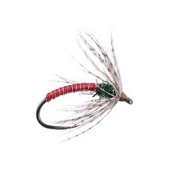 Red Metallic Soft Hackles Spider Bl