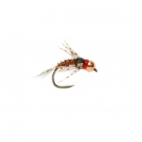 Pheasant Tail Red Collar Leggy (Tungsten Bead Head) Barbless