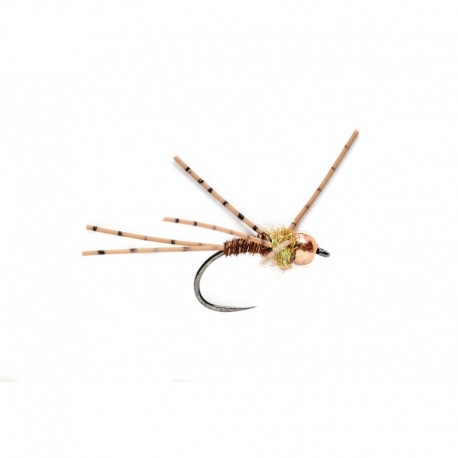 Pheasant Tail Rubber Leg Orange (Tungsten Bead Head) Barbless