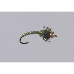 Rainys Caddis Green Beadisco Midge