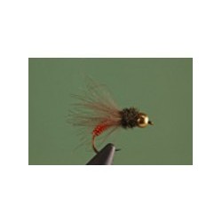 Red Bead Head Metallic Caddis