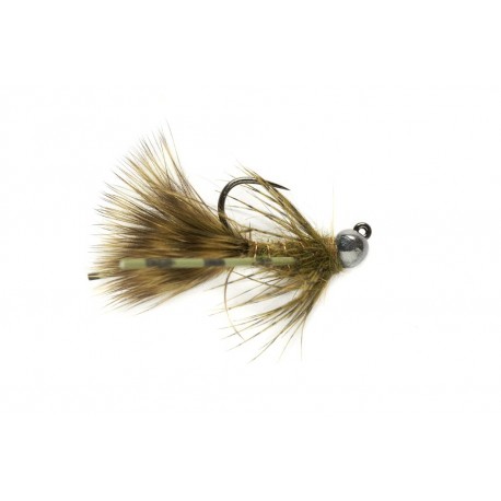 Tungsten Jig Bugger Olive Barbless