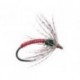 Red Metallic Soft Hackles Spider Bl
