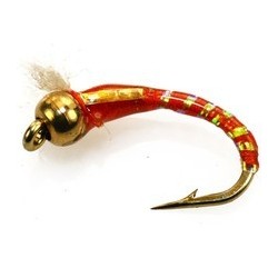 D Glass Epoxy Bead Head Nymph Orange