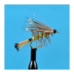 Palmered Caddis Yellow