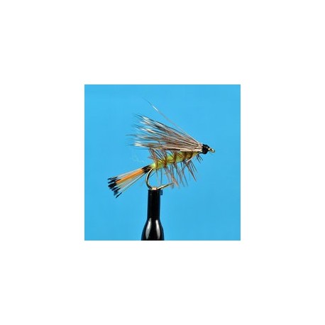 Palmered Caddis Yellow