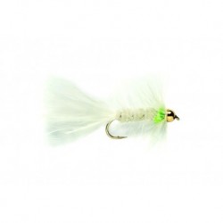 Woolly Bugger White & Green (Gold Nugget)