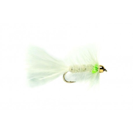 Woolly Bugger White & Green (Gold Nugget)