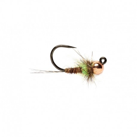 Hot Spot Pheasant Tail Jig Chartreuse Barbless
