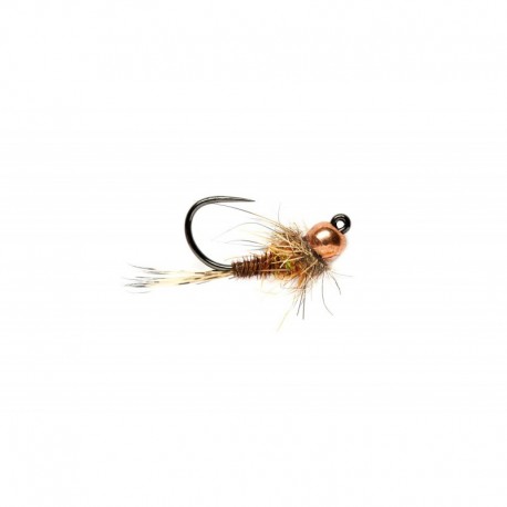 Hot Spot Pheasant Tail Jig Orange (Tungsten Bead Head) Barbless