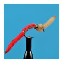 Bead Head San Juan Worm Red Tan