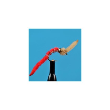 Bead Head San Juan Worm Red Tan