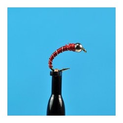 Bead Head Zebra Midge Red Bead Head Zebra Midge Red