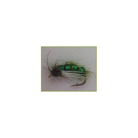 Larva Glass Bead Green