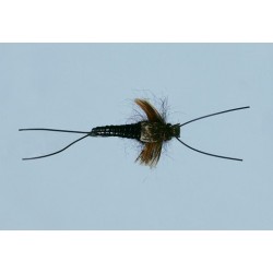 Rainys Stretch Flex Black Stonefly Nymph Weighted