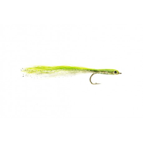 Mikklesons Epoxy Baitfish Chartreuse & White