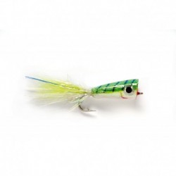 Mylar Popper Chartreuse & White