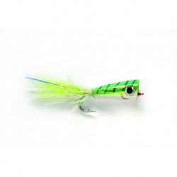 Popper Mylar Chartreuse & White