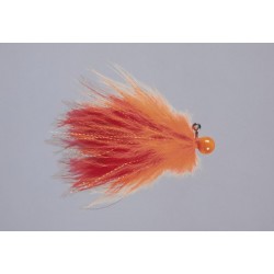 Rainys Orange Red Hot Head Marabou Jig