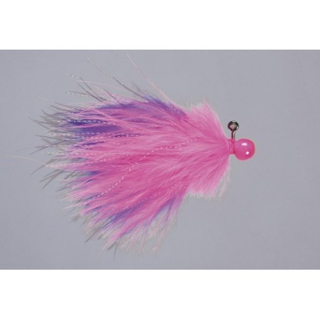 Rainys Pink Purple Hot Head Marabou Jig
