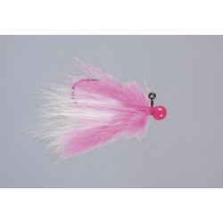 Rainys Pink White Hot Head Marabou Jig