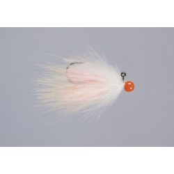 Rainys White Pink Salmon Hot Head Marabou Jig