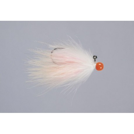 Rainys White Pink Salmon Hot Head Marabou Jig